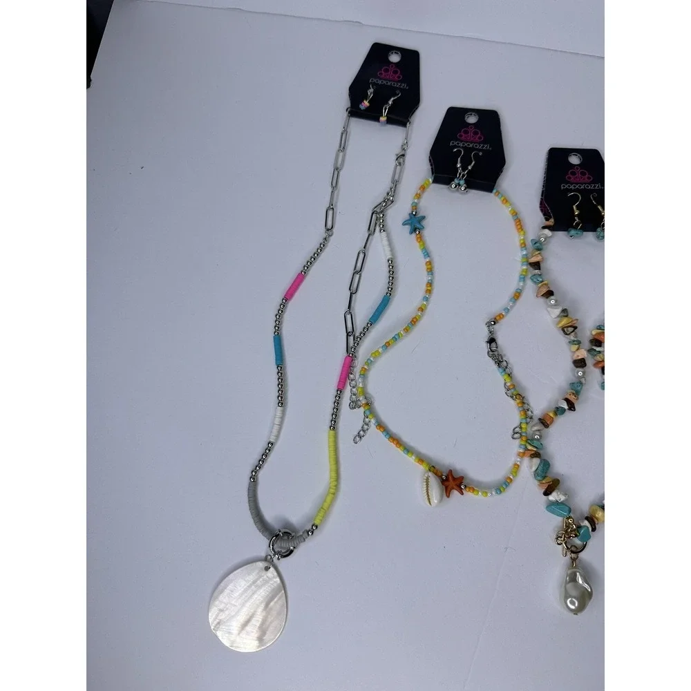 paparazzi jewelry lot bulk Beach theme necklaces, Earrings and bracelet